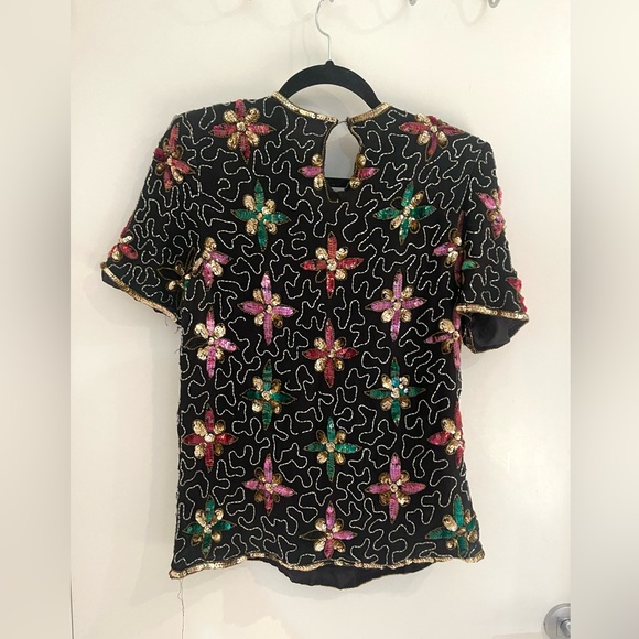 Vintage Sequin Embellished Top - Picture 2 of 3